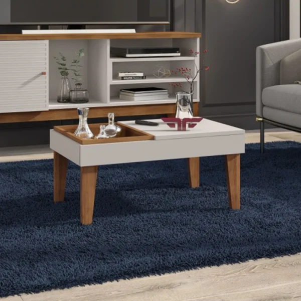 Mesa Veneza blanco roto