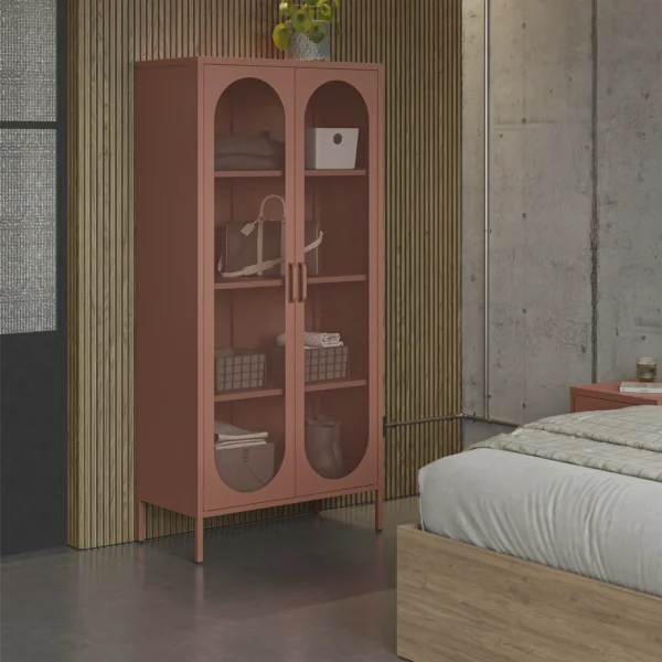 Vitrina Diora 2P 170cm Terracota