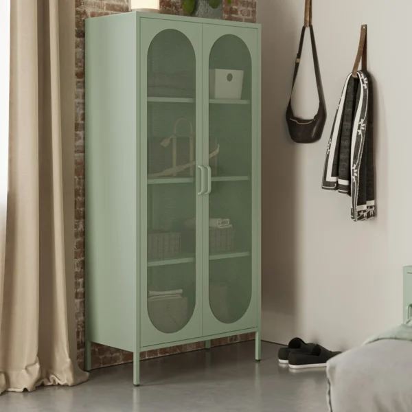 Vitrina Diora 2P 170cm Verde Menta