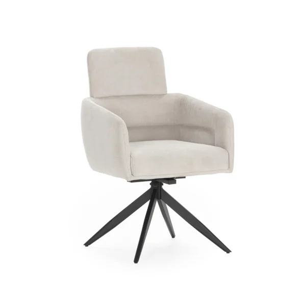 SILLON GIRATORIO AIXA GRIS CLARO/PATA NEGRA 2P/CAJ