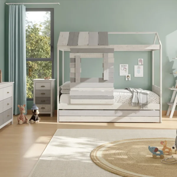 CAJON CAMA SIA-2 BLANCO/GRIS CLARO/GRIS OSCURO