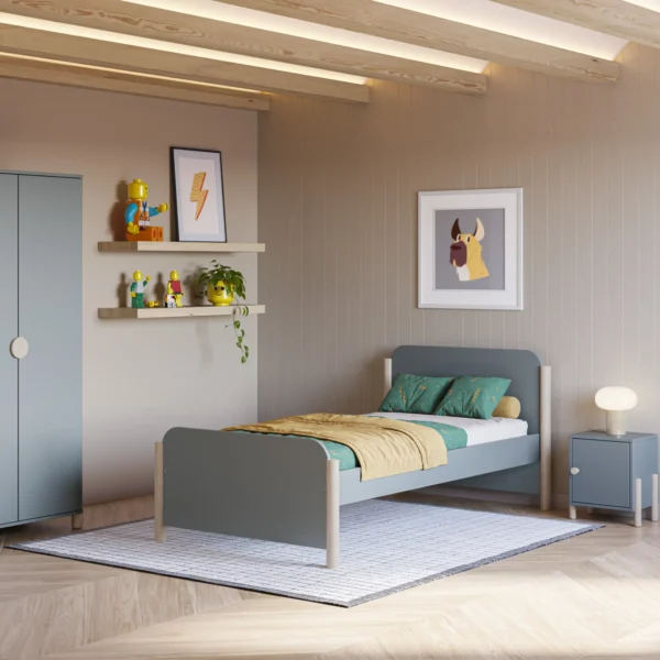 CAMA 0.90 ENOLA VERDE KAKI 444C/CERA BLANCA C/SM