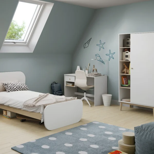 ESCRITORIO ESTEBAN 1C1H BLANCO/CERA BLANCA