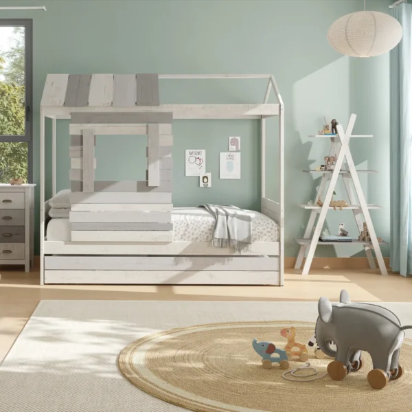 ESTANTERIA SIA 4E BLANCO/GRIS CLARO/GRIS OSCURO