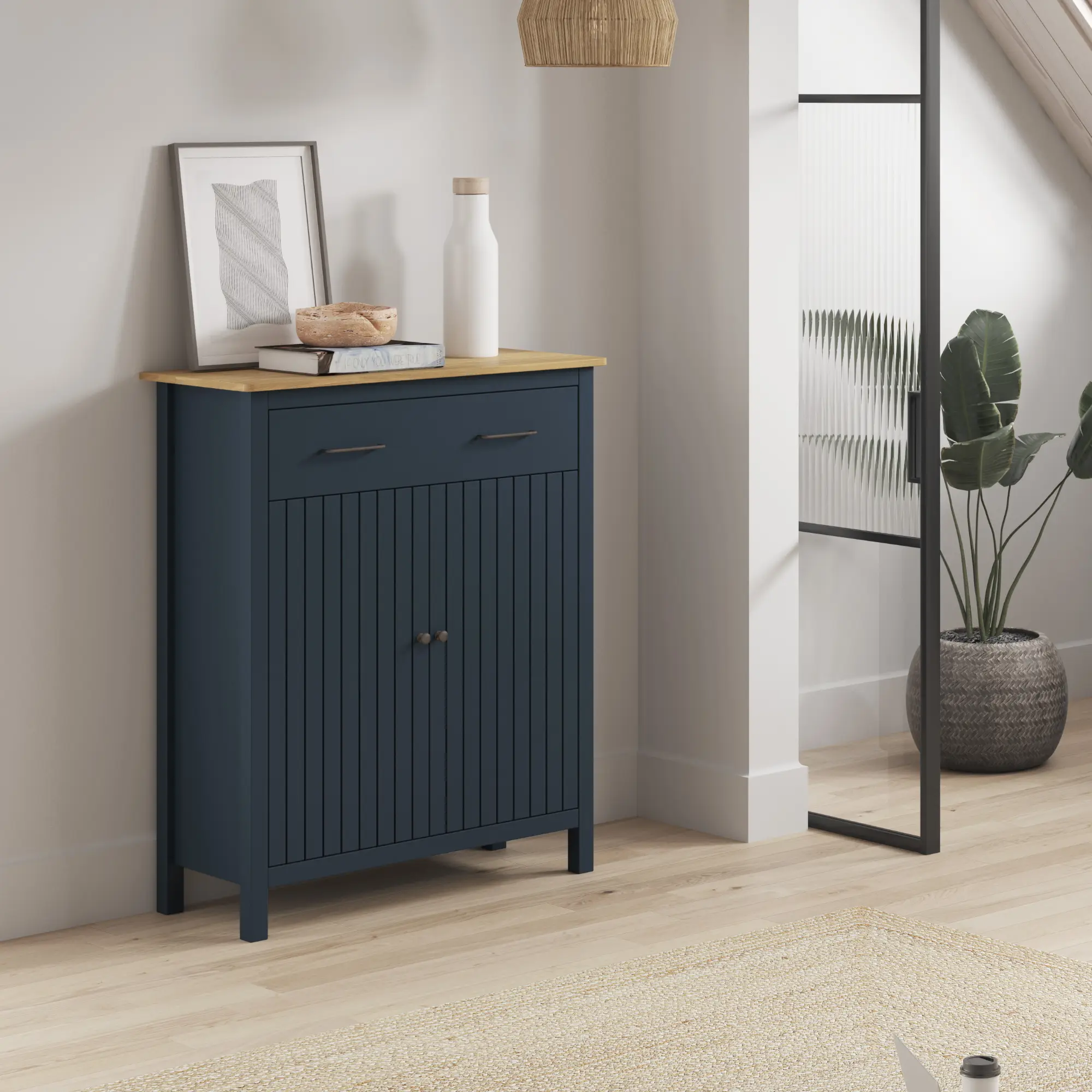 MUEBLE AUX. MIRANDA 2P1C AZUL 7546 /CERA