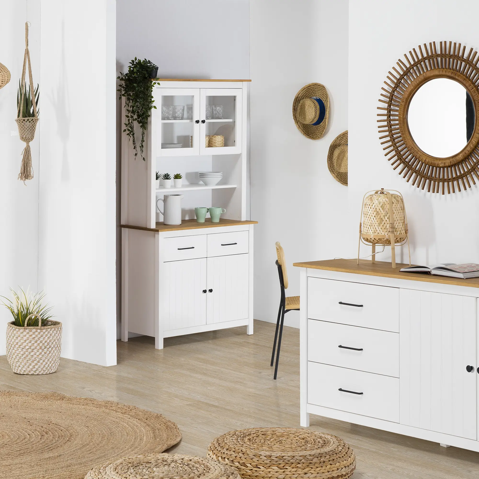 BUFFET MIRANDA 2PCR2P2C BLANCO/CERA