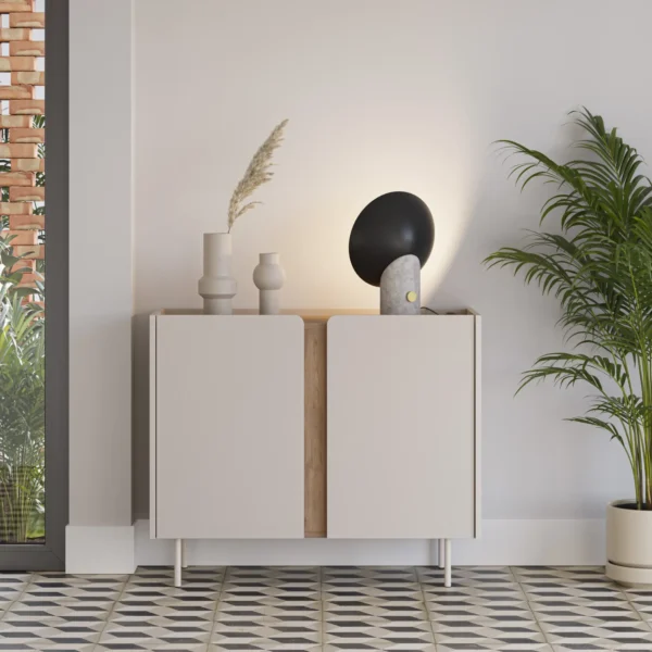 MUEBLE AUX. LUCILE 2P 100CM CREMA/SEPET