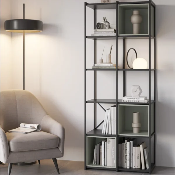 ESTANTERIA ANYA 70CM NEGRO CUBO VERDE