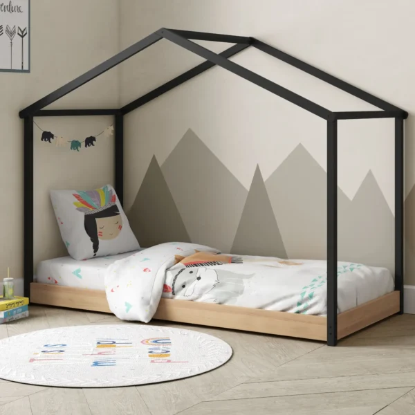CAMA CABAÑA MONTESSORI ARTHUR 90X200 ANTRACITA/ROB