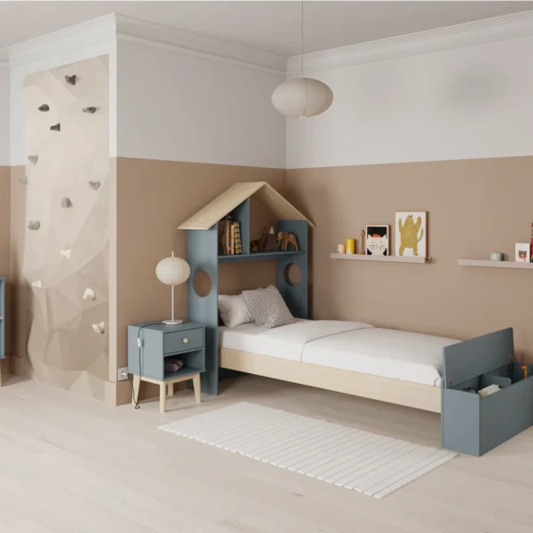 CAMA 0.90 ODESSA VERDE KAKI 444C/CERA BLANCA