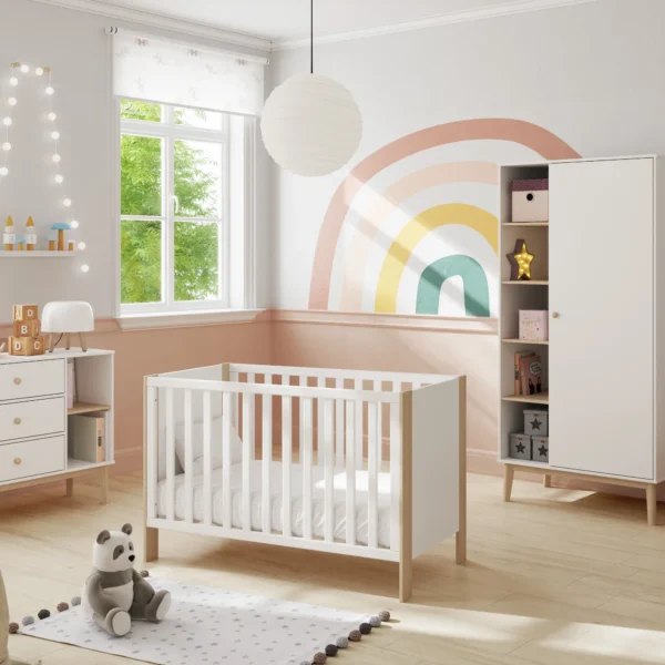 CUNA ESTEBAN 120X60 BLANCO/CERA BLANCA