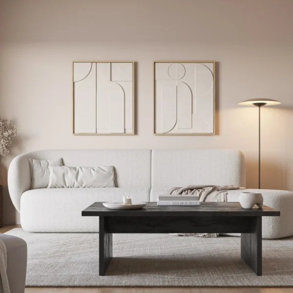 MESA CENTRO RECT. LOANA 120CM NEGRO TRV